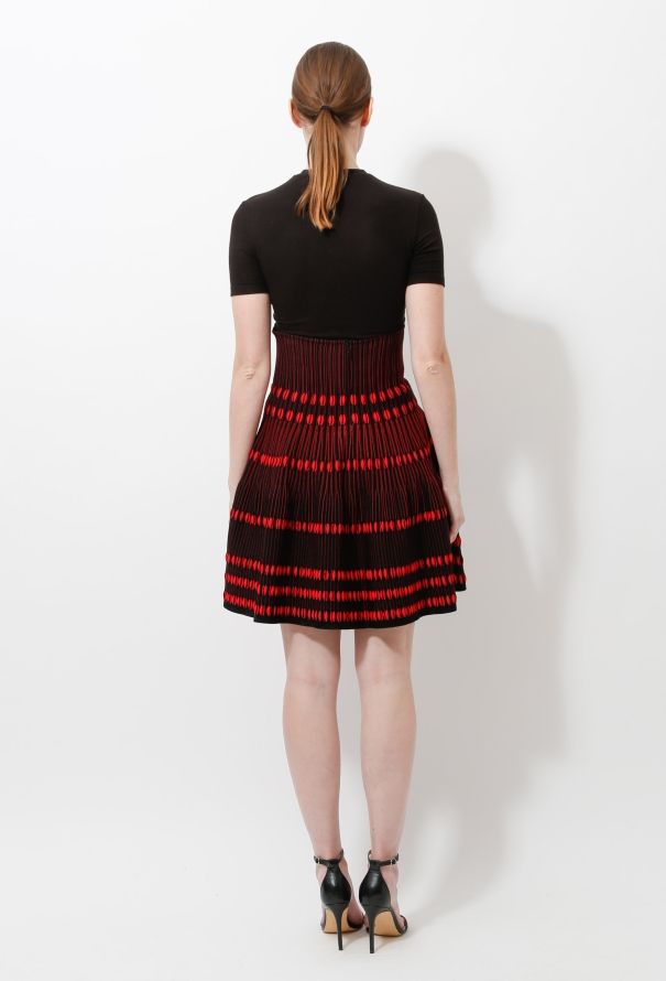 Alaïa Graphic Flared Corset Skirt - 4
