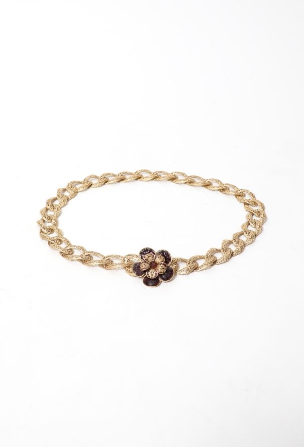 Chanel Rare 2001 Gripoix Floral & Chainlink Belt - 1