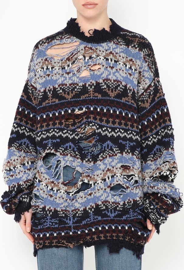 Balenciaga F/W 2021 Distressed Knit Sweater - 1