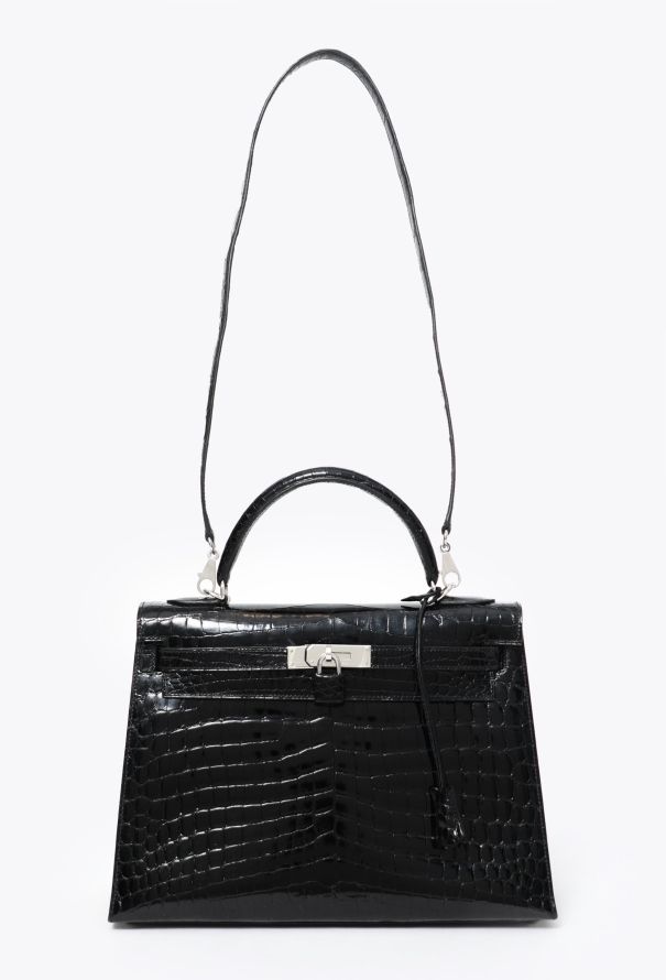 Hermès Black Niloticus Kelly Sellier 32 - 2