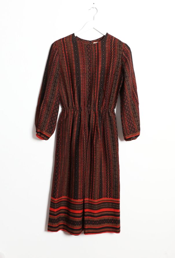 Christian Dior 70s Graphic Printed Day Dress - 9