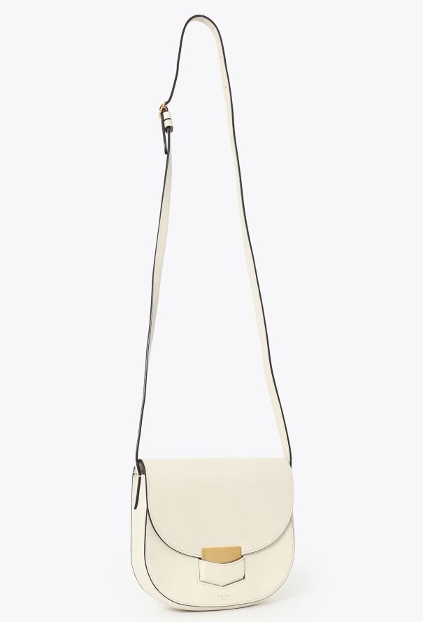 Céline White Small Trotteur Bag - 2