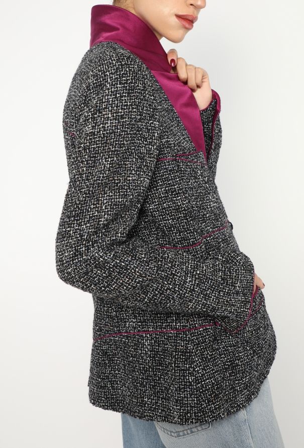 Chanel Silk Trim Tweed 'CC' Jacket - 4