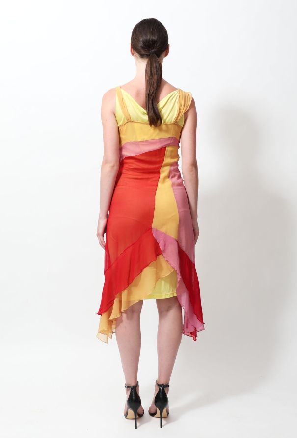 Alexander McQueen 90s Colorblock Dress - 4