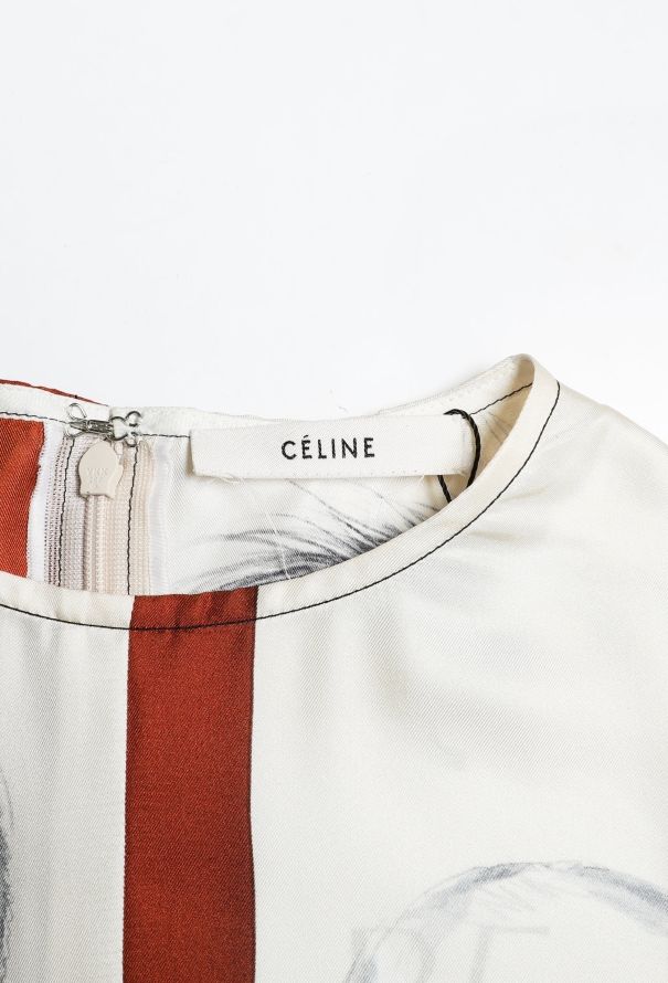 Céline F/W 2015 Wonderland Silk Dress meerkat - 5