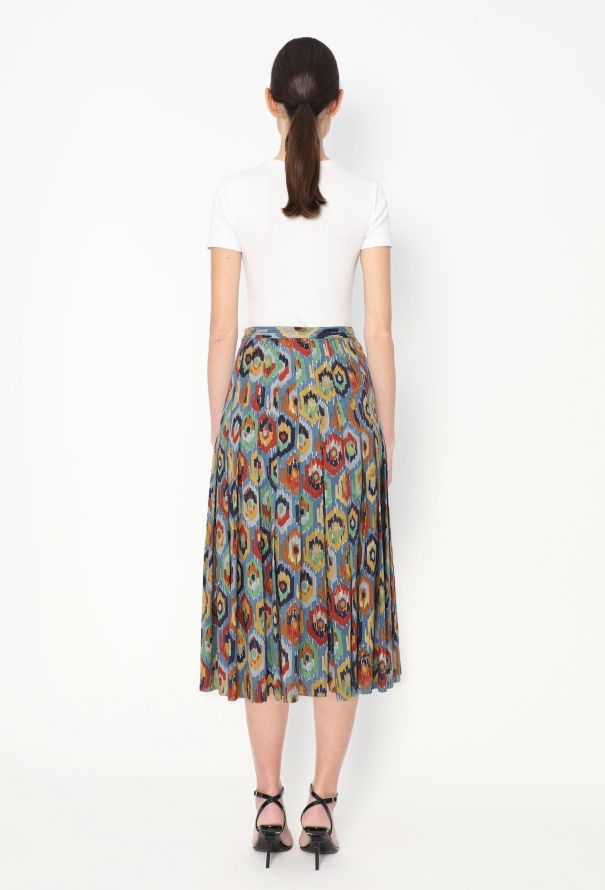 Saint Laurent Early '70s Ikat Wrap Skirt - 3