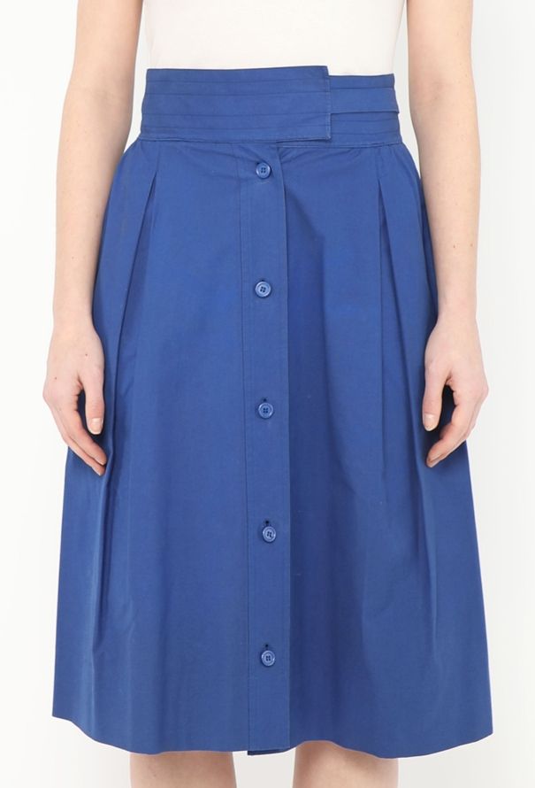 Saint Laurent S/S 1979 Belted Wrap Button Skirt - 3