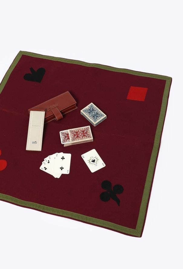 Hermès '70s Felted Playing Cards Mat - 2