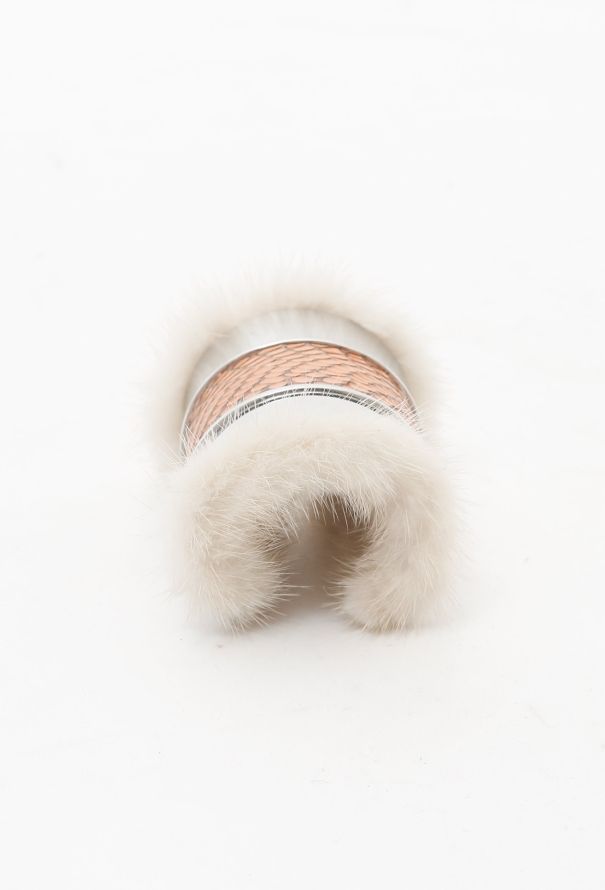 Exquisite Vintage Mink Fur and Python Cuff - 3