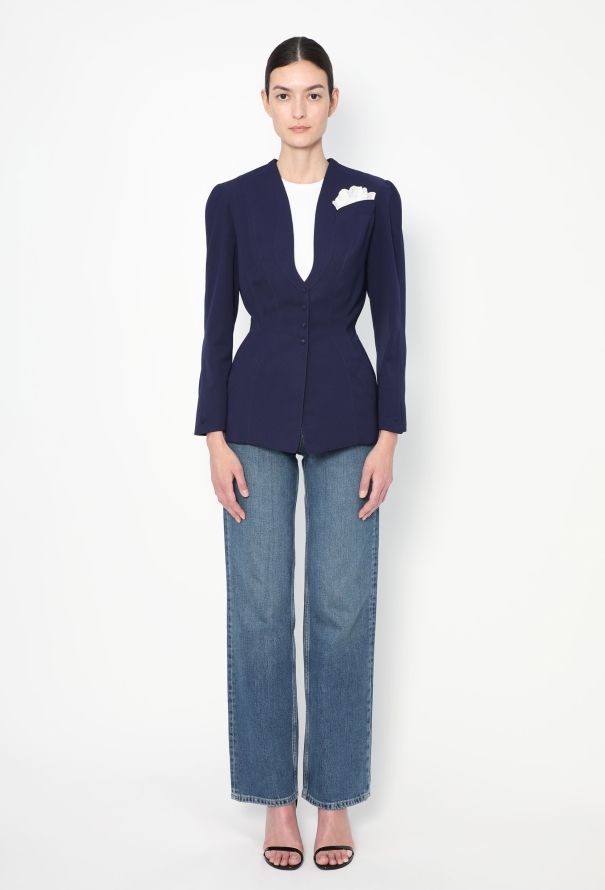 Thierry Mugler '90s Cinched Lace Trim Ensemble - 5