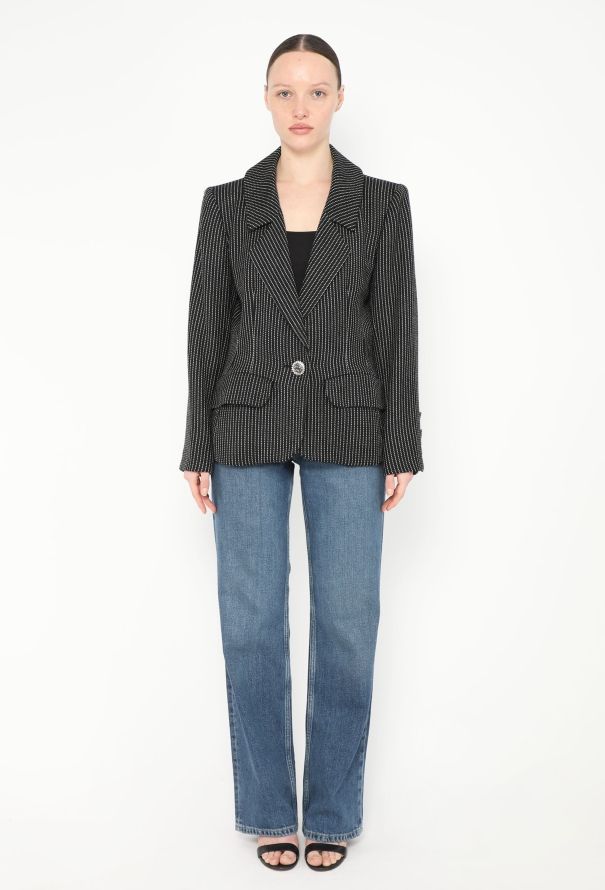 Saint Laurent F/W 1992 Pinstripe Blazer - 4