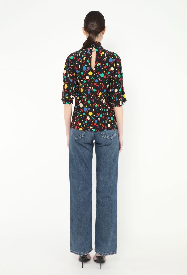 Saint Laurent 2016 Abstract Crêpe Blouse - 3