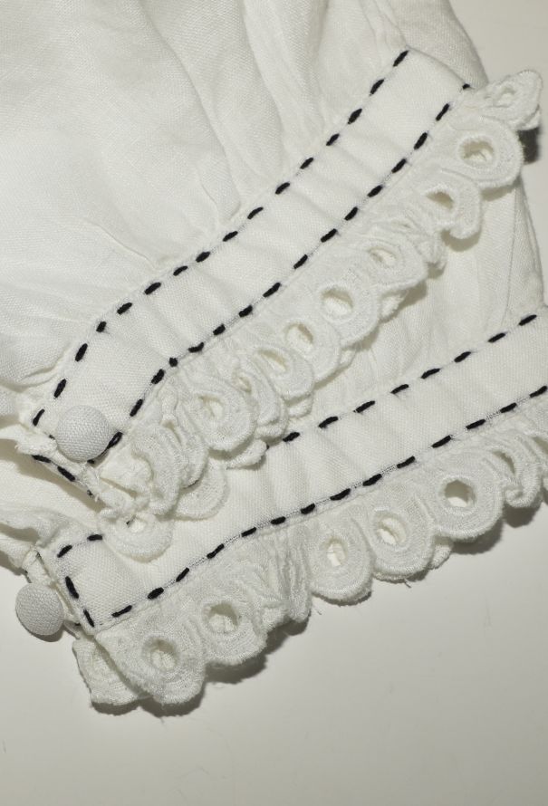 Vita Kin Embroidered Linen Eyelet Top - 6