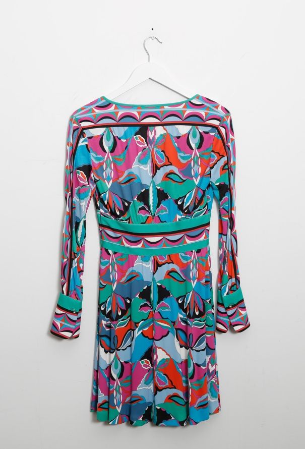Emilio Pucci Graphic Printed Flared Dress - 8