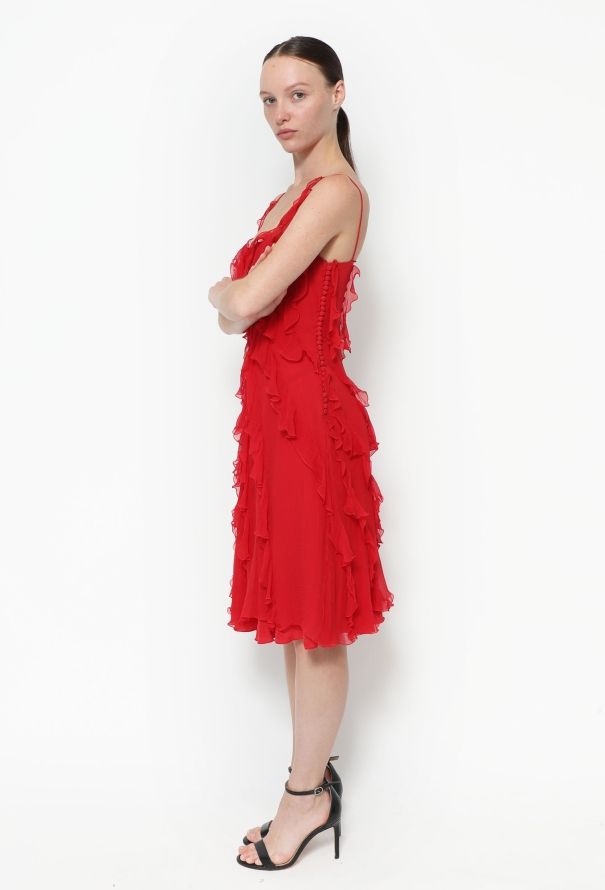 Dior Resort 2008 Ruffled Chiffon Dress - 4