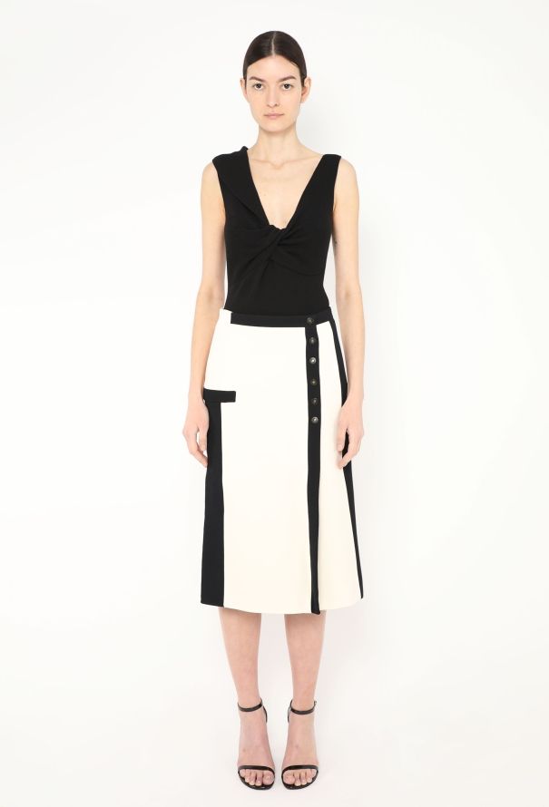 Balenciaga Pre-Fall 2015 Bicolor Wrap Skirt - 1