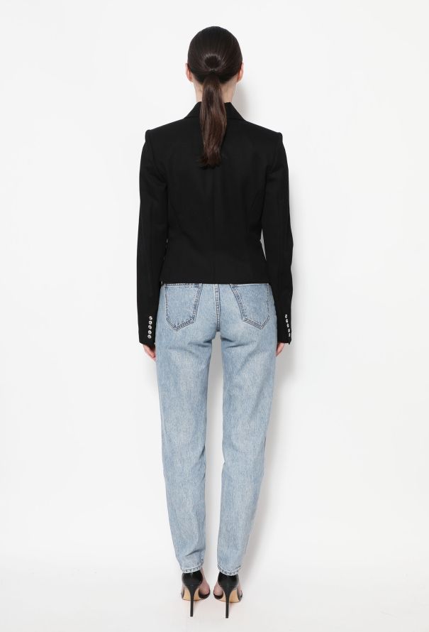 Azzaro 2020 Cropped Smoking Blazer - 5