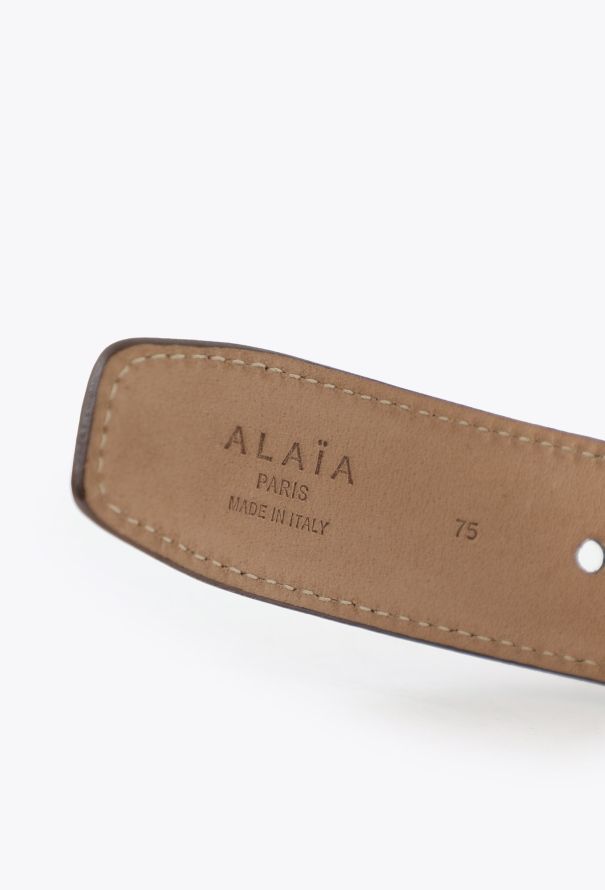 Alaïa 2021 Leather Perforated Corset Belt - 5