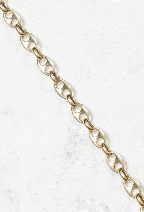Vintage & Antique 18k Yellow Gold Mesh Chainlink Necklace - 3