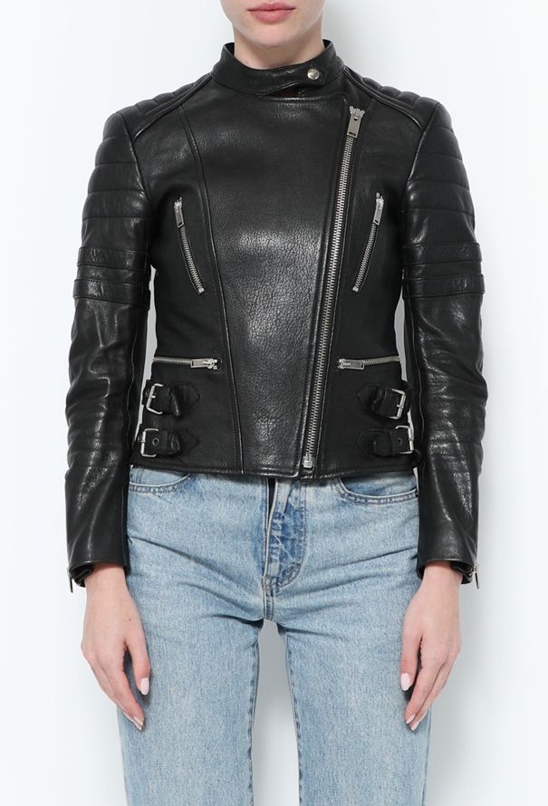 Céline Leather Biker Jacket - 2