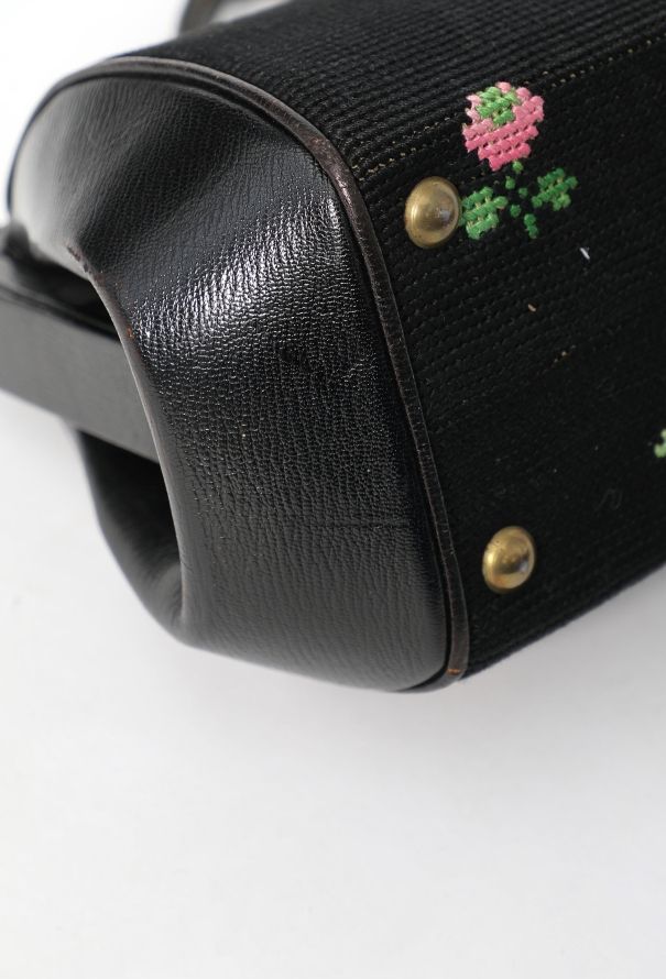 Floral Top Handle Bag - 7