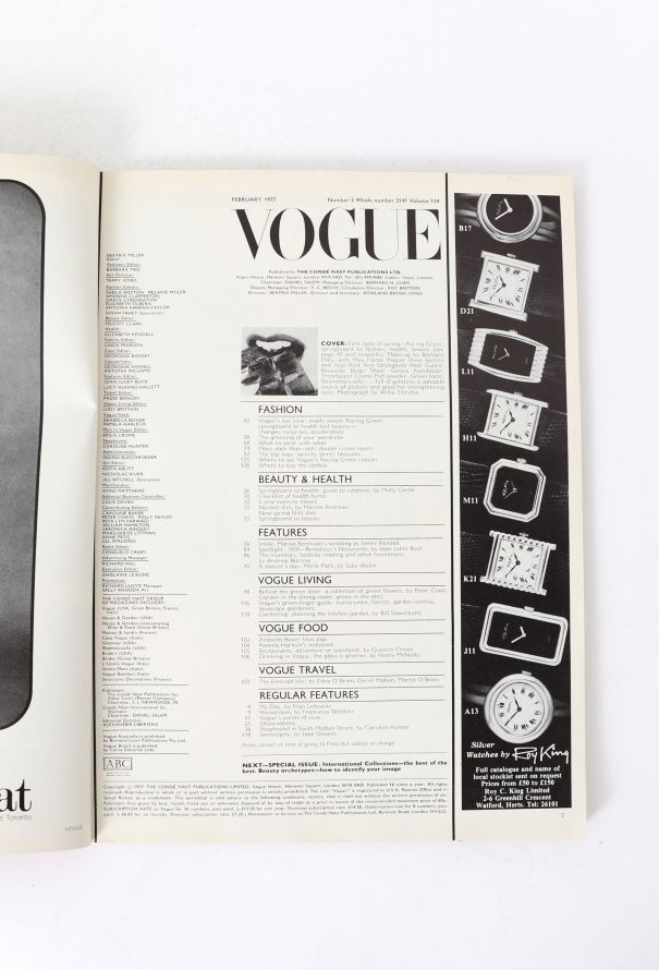 VOGUE UK February 1977 'First Taste of Spring' Issue - 4