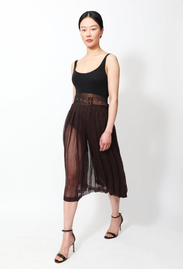 Jean Paul Gaultier '90s Belted Silk Wrap Skirt - 2