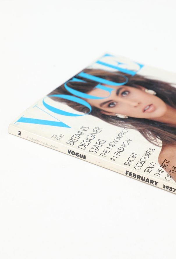 VOGUE UK February 1987 Cindy Crawford Cover Issue - 5