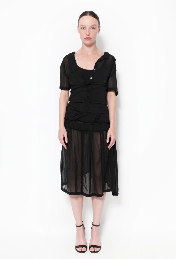 Junya Watanabe Asymmetrical Pleated Zip Dress - 5