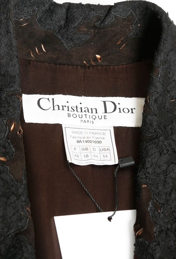 Dior 99 Suede & Lace Trim Blazer - 5
