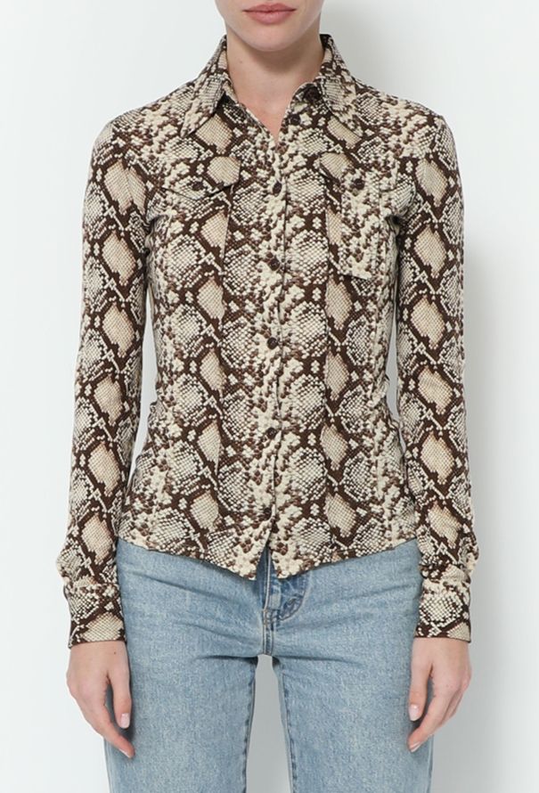 Céline Python Printed Top - 1
