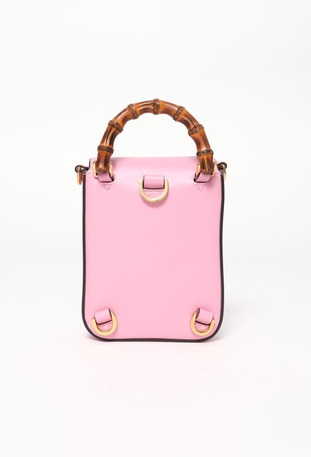Gucci 2023 Pink Bamboo Mini Crossbody Bag - 4