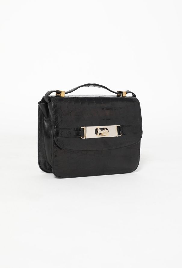 Céline '70s Crocodile Shoulder Bag - 3