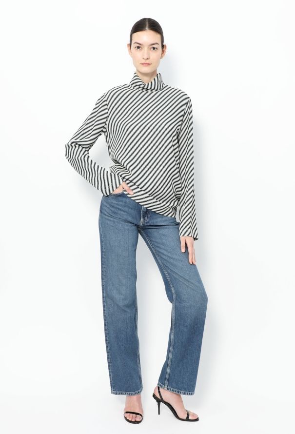 Céline High-Neck Striped Tunic - 3