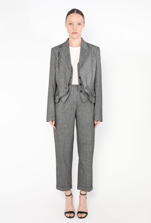 Dior 2024 Cropped Herringbone Ensemble - 4