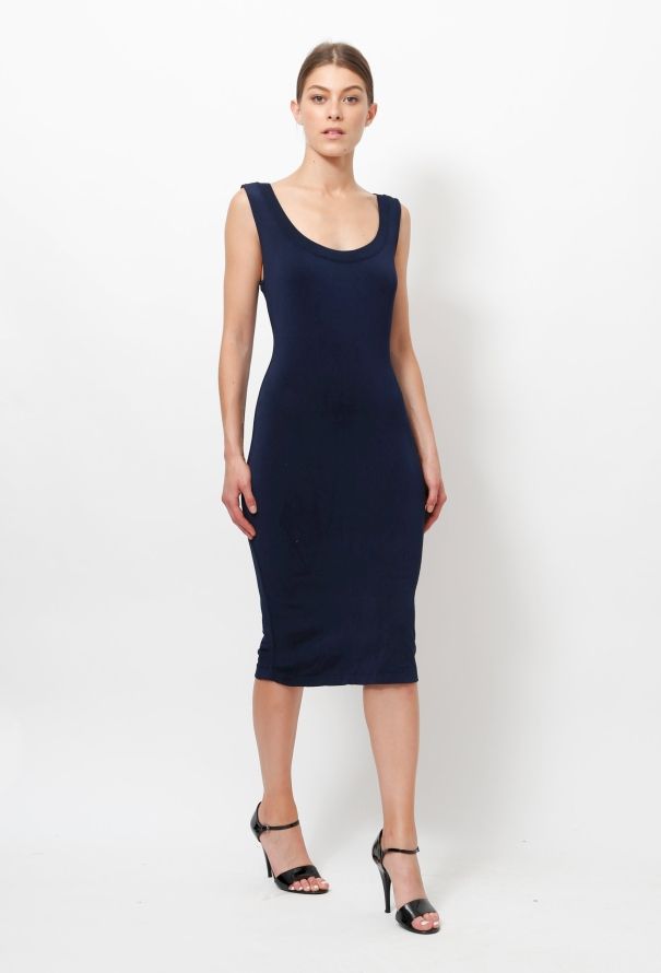 Alaïa Navy Stretch Dress - 2