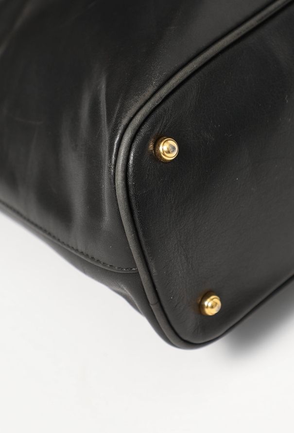 Gucci Vintage Black Bamboo Bag - 8