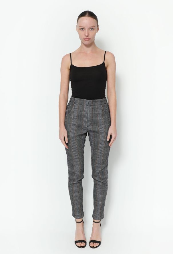 Chloé F/W 2019 Plaid Zip Trousers - 1