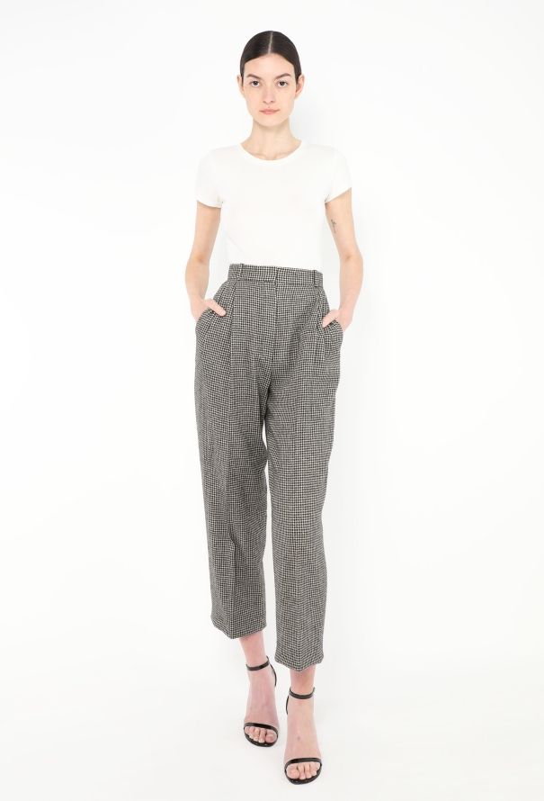 The Row Nica Houndstooth Camel Hair Trousers - 2