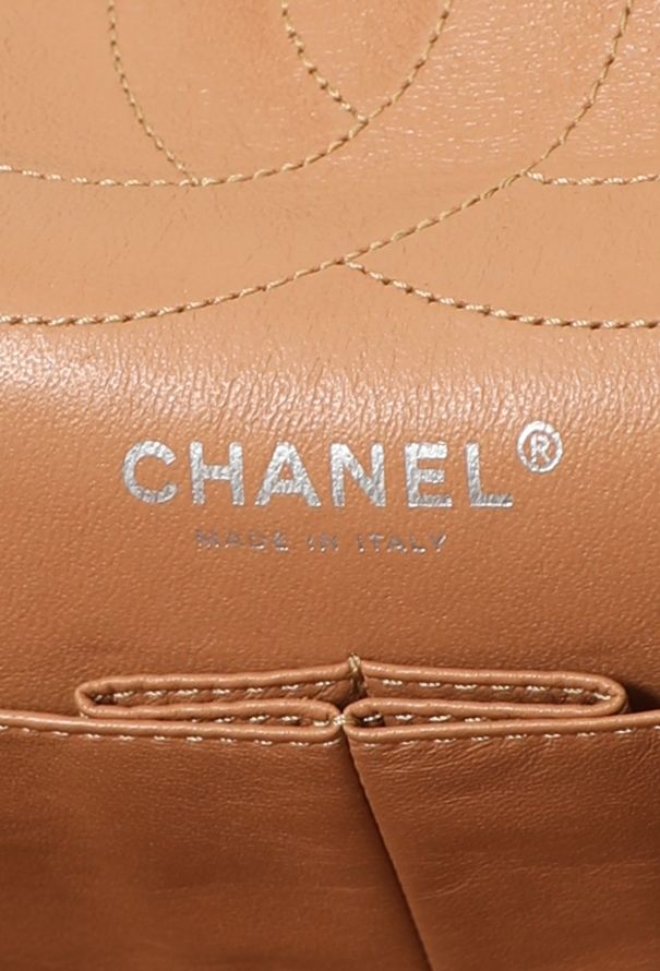 Chanel Tan Patent 2.55 Jumbo Flap Bag - 12
