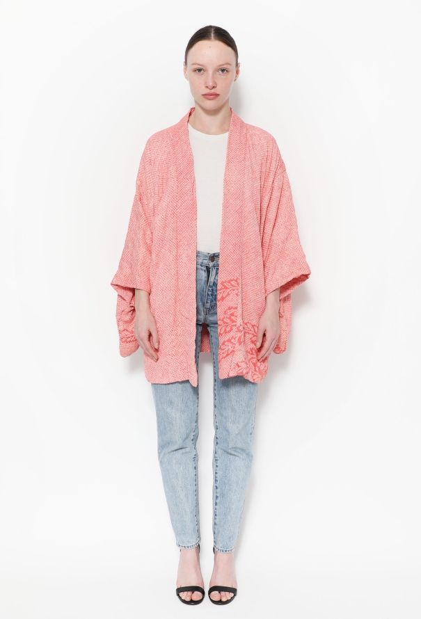 World Treasures Authentic Jacquard Leaf Kimono - 1