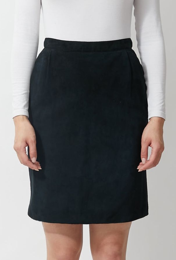 Chanel Vintage Mini Suede Skirt - 1