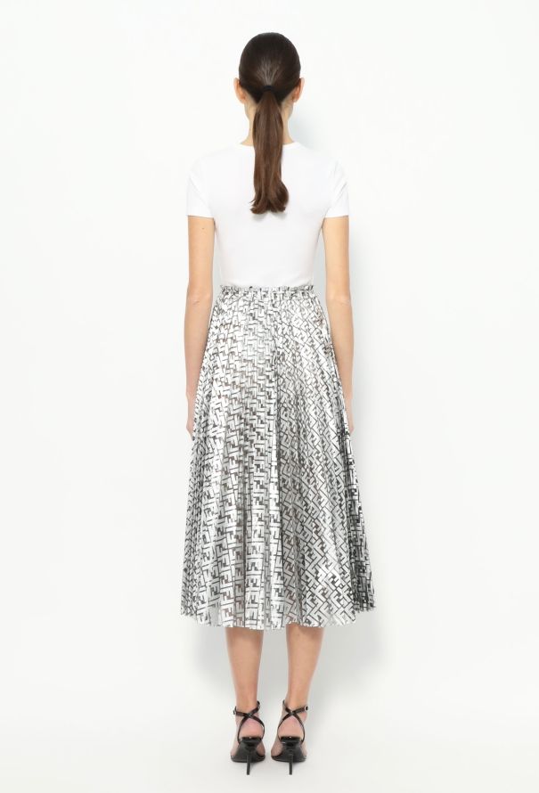 Fendi 2019 x Nicki Minaj Metallic Pleated Skirt - 4