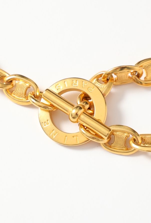 Céline 1989 Chainlink Triomphe Charm Belt - 4