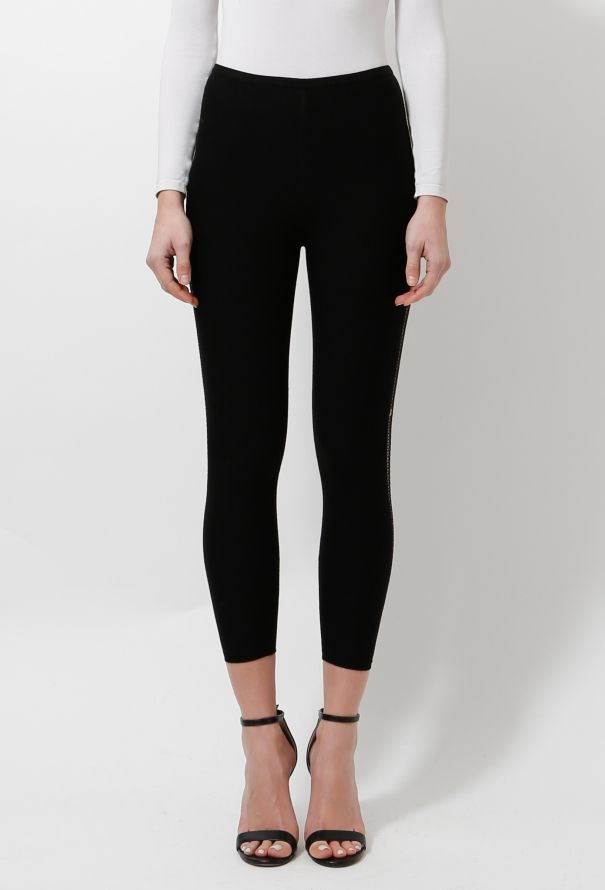Alaïa 2004 Crochet Trim Leggings - 4