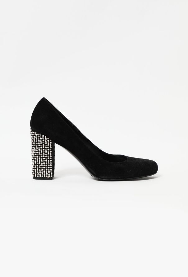 Saint Laurent Embellished Suede Pumps - 1