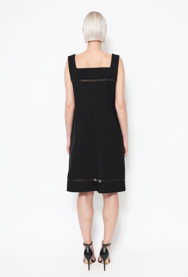 Courrèges 60s Mod Shift Dress Black - 3