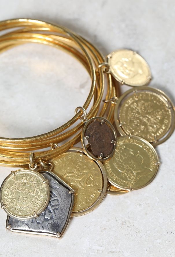 Vintage Fine Jewelry Set of 16 Coin Charm Bracelets, owned by Elizabeth Taylor - 9