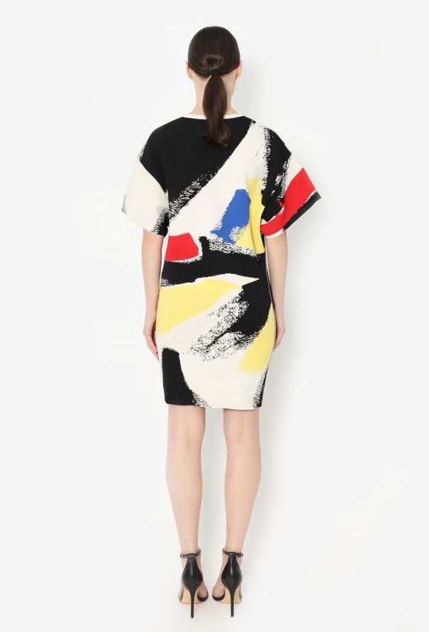 Céline S/S 2014 Brushstroke Bodycon Dress - 5
