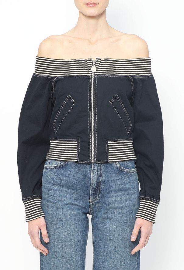Jean Paul Gaultier 1993 Ribbed Off-Shoulder Jacket - 2